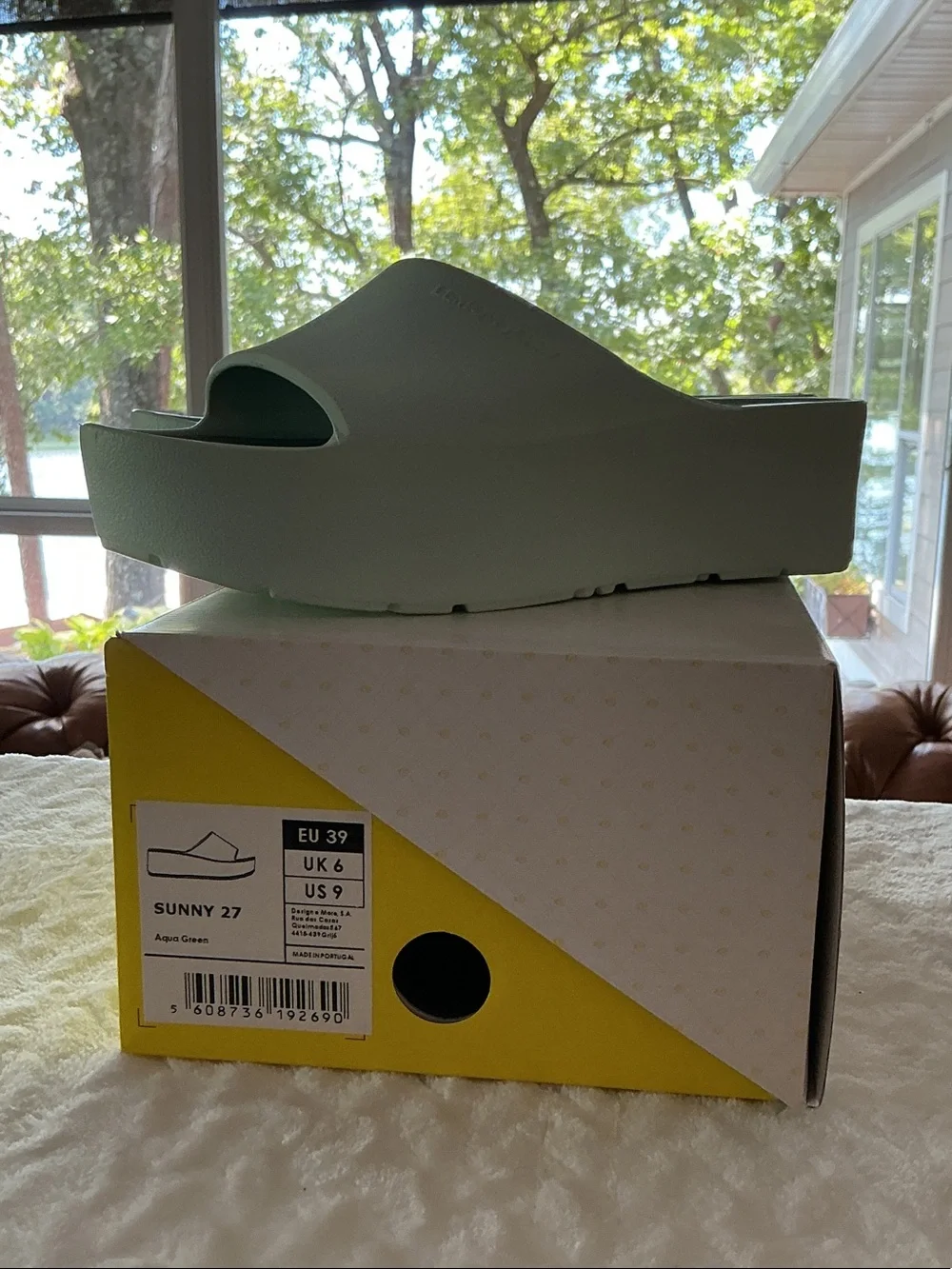 Platform Slide Sandals in Mint Green — Lightweight Everyday Elevation